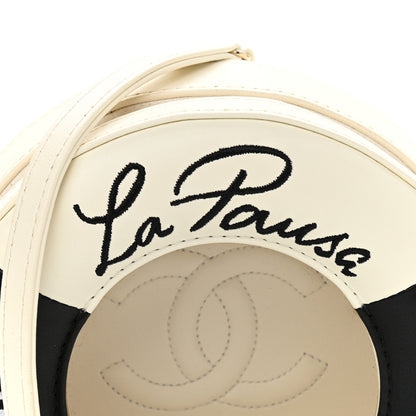 Chanel Lambskin Coco Lifesaver Round Bag Black White 7 of 11