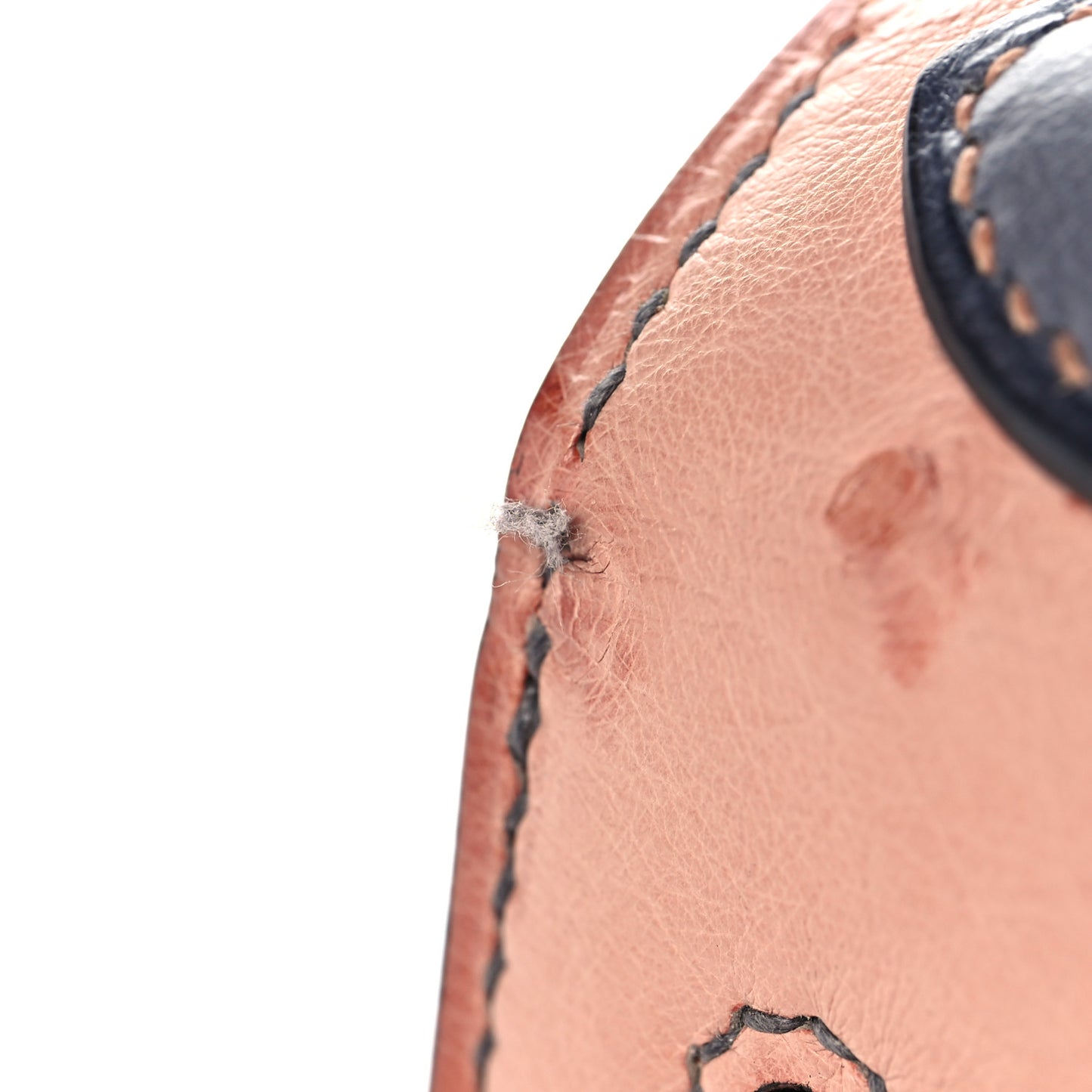 Ostrich Horseshoe Kelly Sellier 28 Terre Cuite Gris Agate