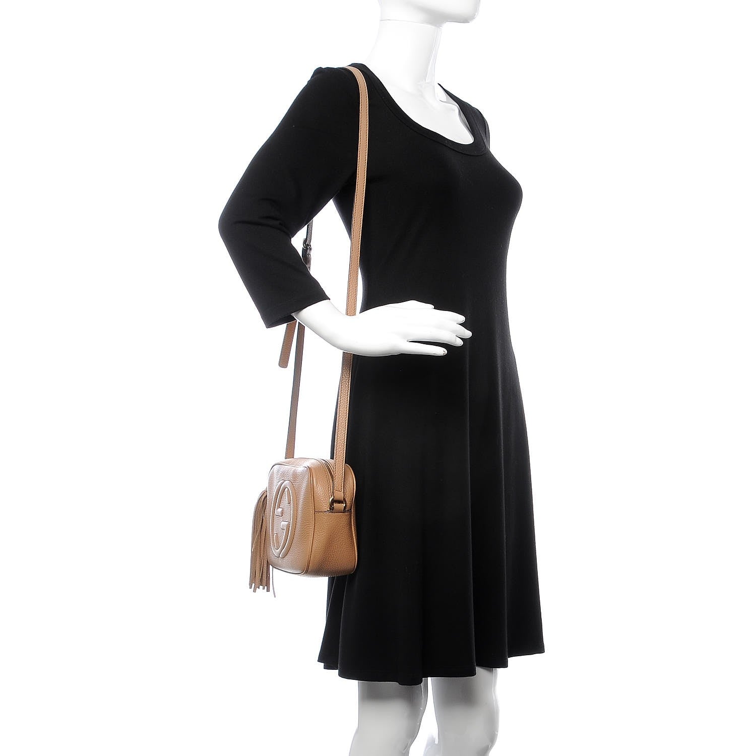 Gucci Pebbled Calfskin Small Soho Disco Bag Camelia 2 of 18