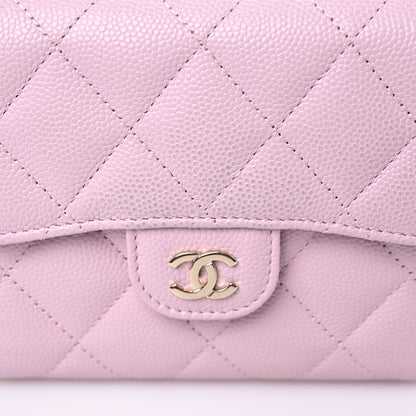 Chanel Caviar Quilted Compact Flap Wallet Light Pink 10 of 11