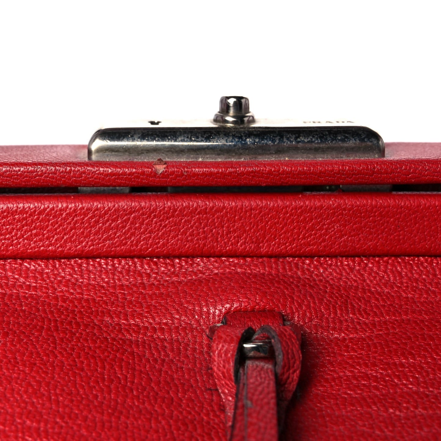 Goatskin Cerniera Doctor Bag Rubino
