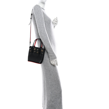 Christian Louboutin Calfskin Loubinthesky Spikes Mini North South Cabata Tote Black 2 of 10