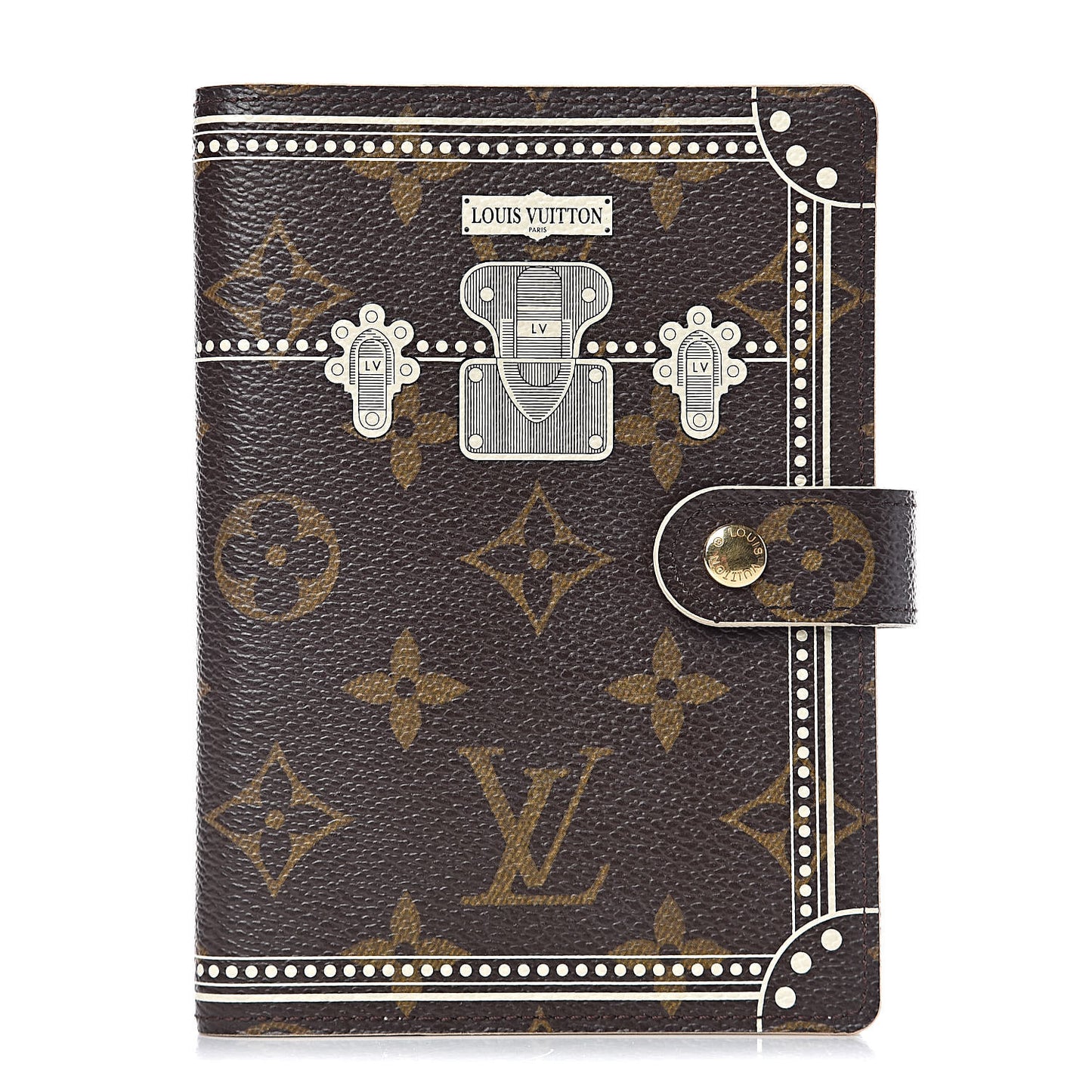 Monogram Trunk Small Ring Agenda Cover White