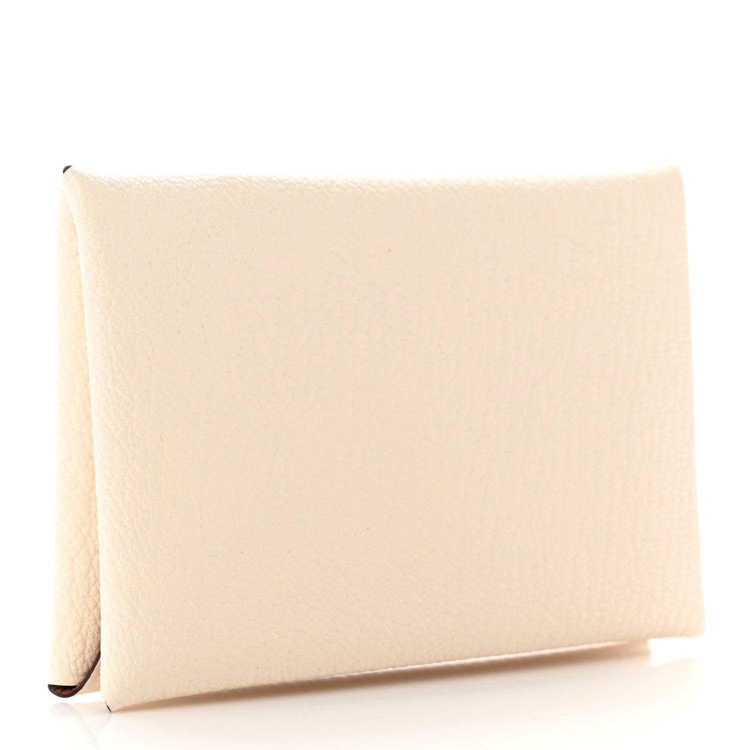 Hermes Chevre Mysore Verso Calvi Card Case Nata Biscuit 3 of 7