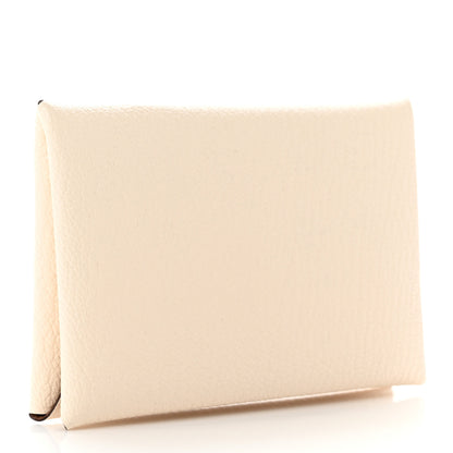Hermes Chevre Mysore Verso Calvi Card Case Nata Biscuit 3 of 7