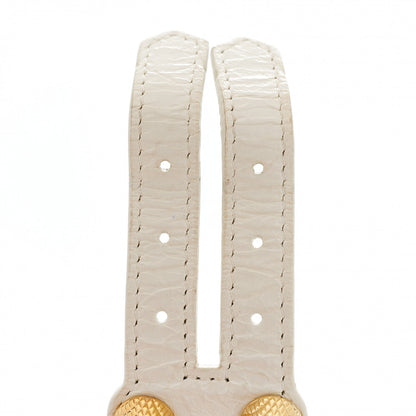 Balenciaga Agneau Arena Three Row Giant Gold Bracelet White 5 of 5