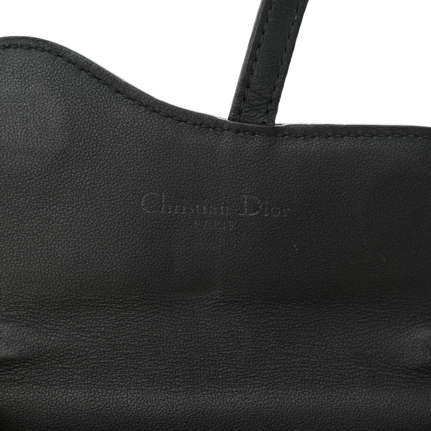 Ultra Matte Calfskin Nano Saddle Chain Pouch Black
