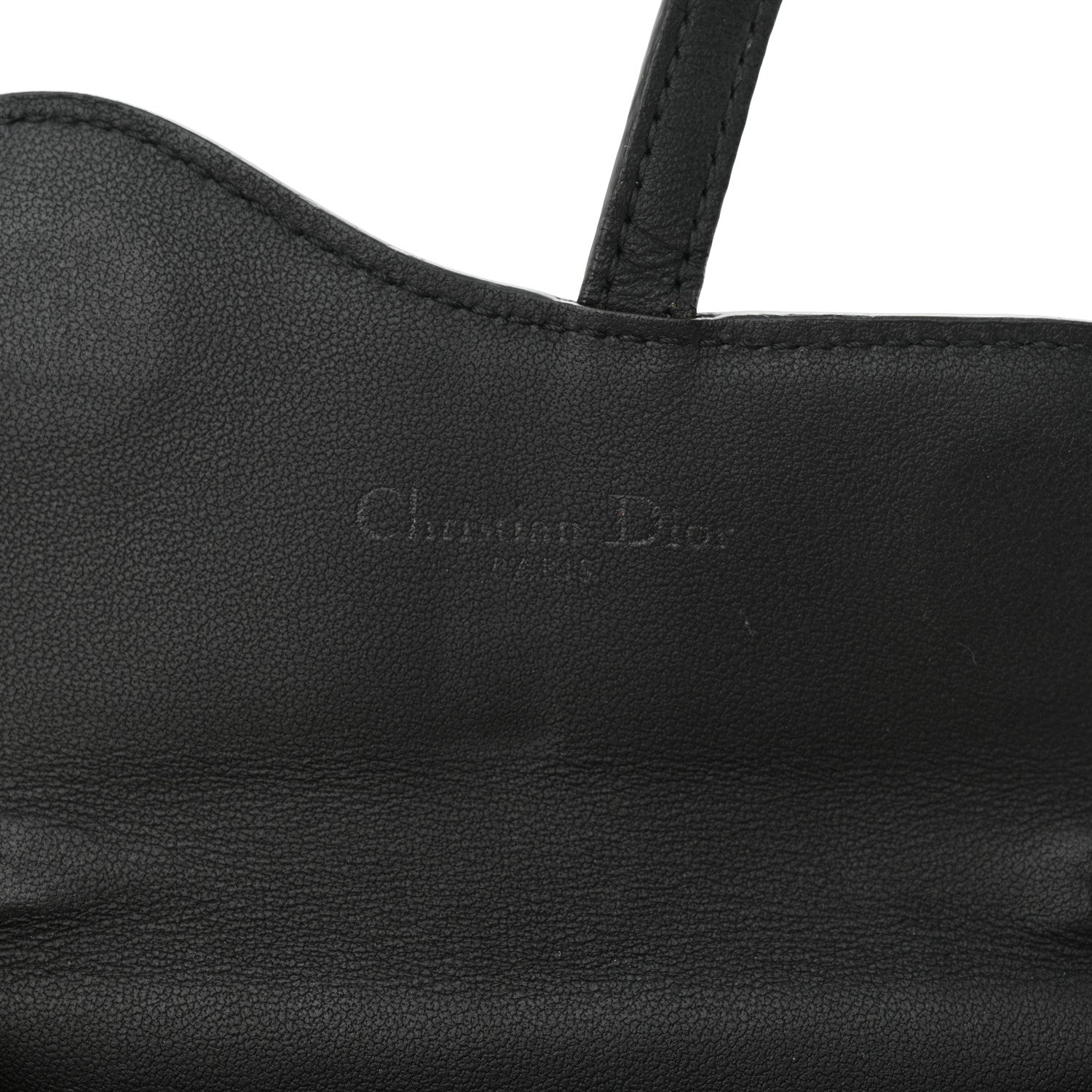 Christian Dior Ultra Matte Calfskin Nano Saddle Chain Pouch Black 6 of 11