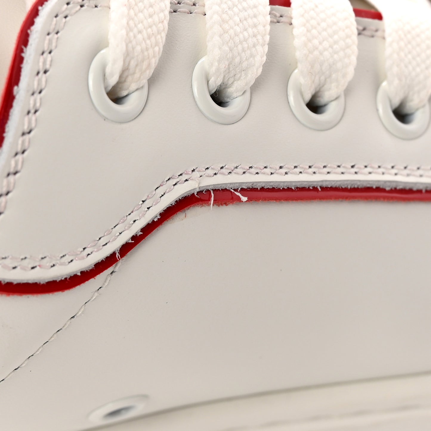 Calfskin Patent Vieirissima Flat Sneakers 41 White Red