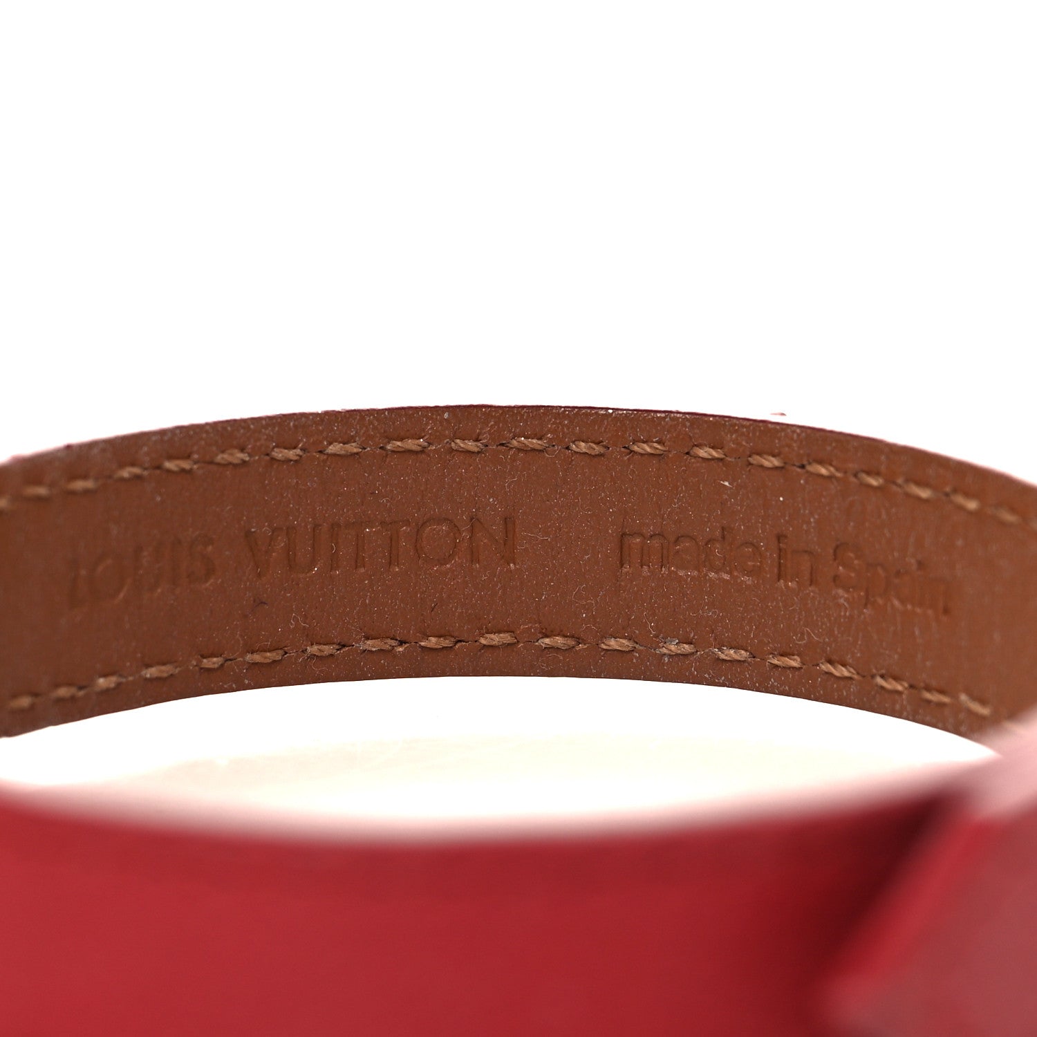 Louis Vuitton Calfskin Iconic Bracelet 17 Red 4 of 5