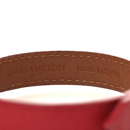 Louis Vuitton Calfskin Iconic Bracelet 17 Red 4 of 5