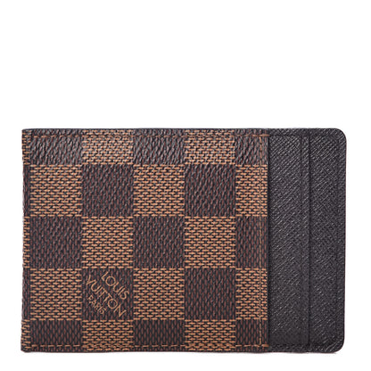 Louis Vuitton Damier Ebene Pince Card Holder Bill Clip 1 of 8