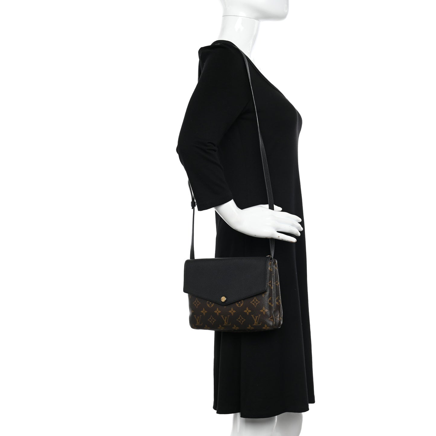Monogram Twice Pochette Black