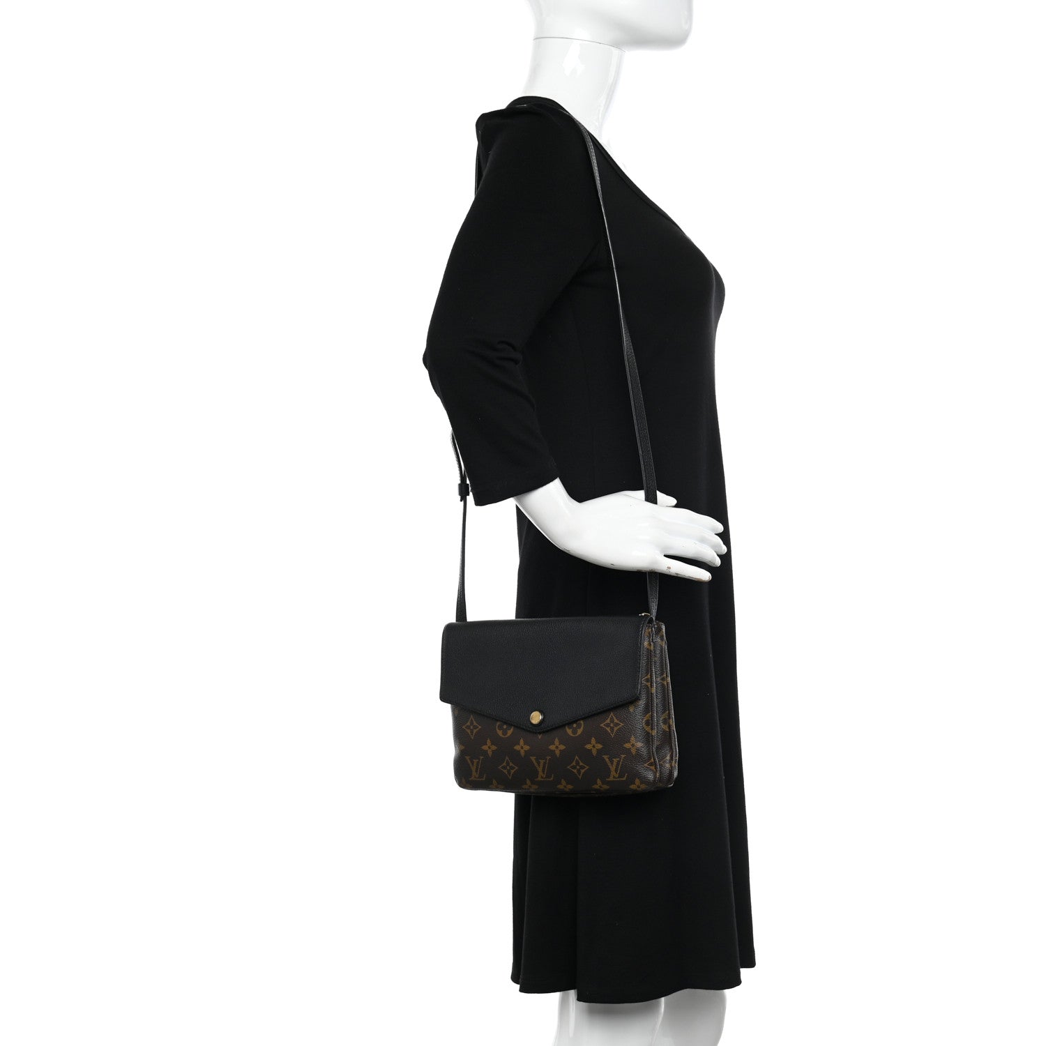 Louis Vuitton Monogram Twice Pochette Black 3 of 16