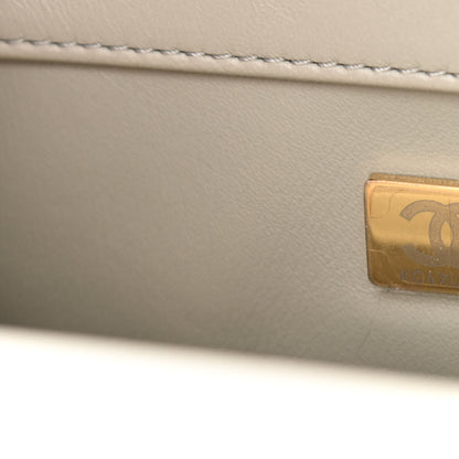 Chanel Lambskin Quilted Mini Pearl Crush Flap Light Grey 7 of 10