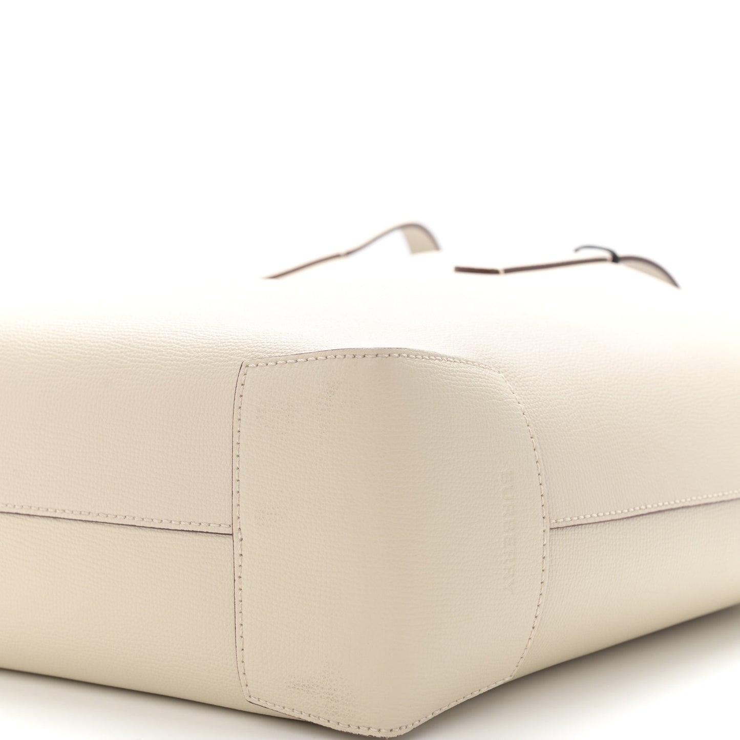 Calfskin Crest Embossed Small Tote Limestone