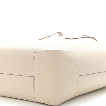 Burberry Calfskin Crest Embossed Small Tote Limestone 10 of 10