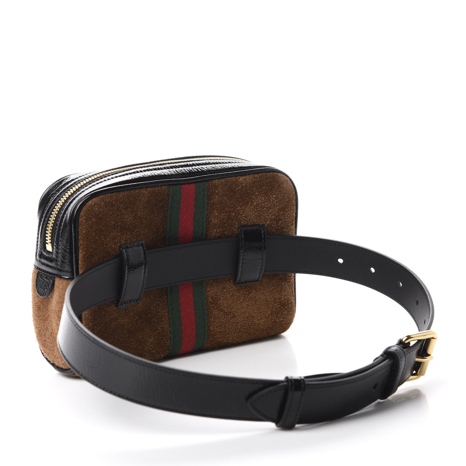 Gucci Suede Small Ophidia Belt Bag 65 26 Nocciola Black 3 of 11