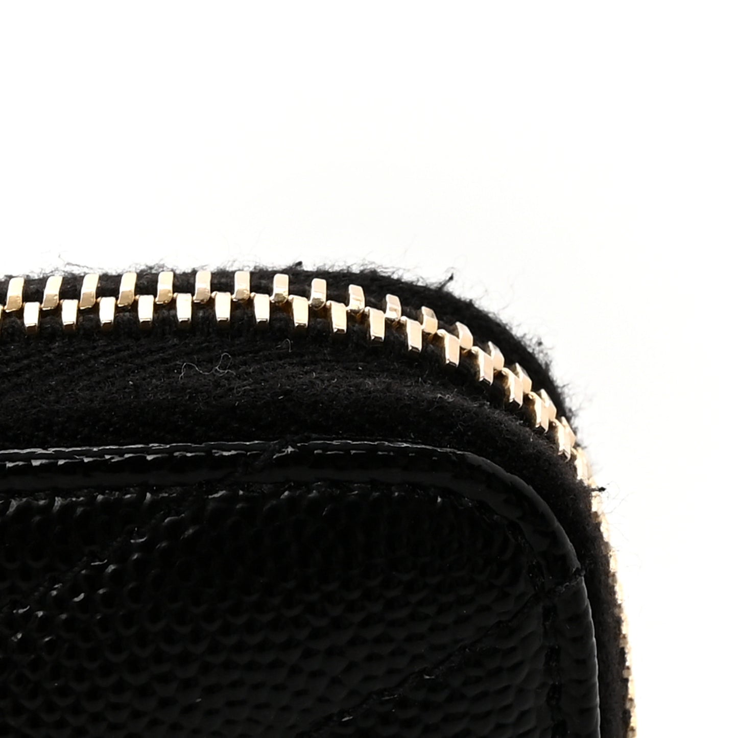 Grain De Poudre Matelasse Chevron Monogram Zip Around Wallet Black