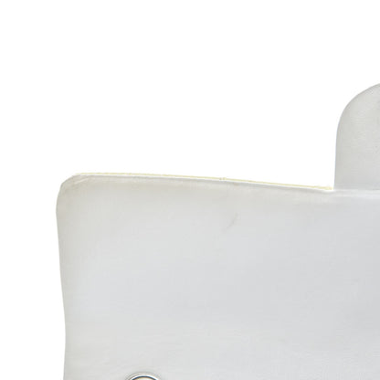 Chanel Distressed Patent Calfskin Quilted East West Flap Clutch Ivory 9 of 13