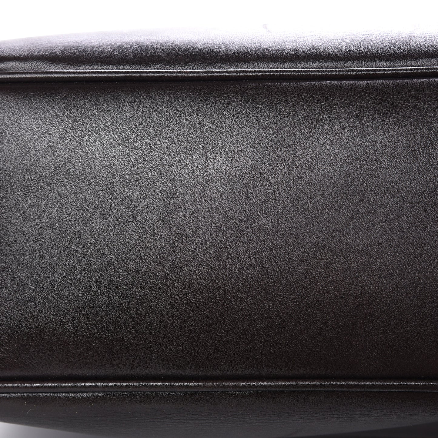 Lambskin Quilted Shopping Tote Dark Brown