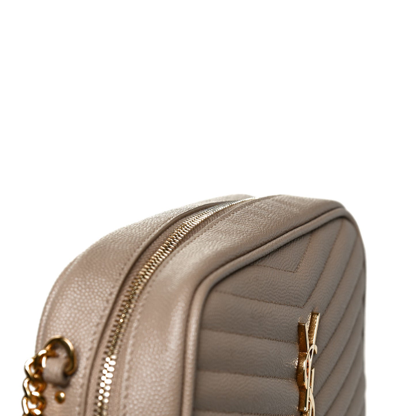 Grain De Poudre Matelasse Monogram Mini Lou Camera Bag Dark Beige