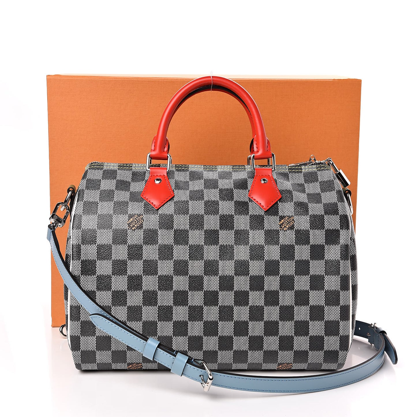Damier Speedy Bandouliere 30 Black White