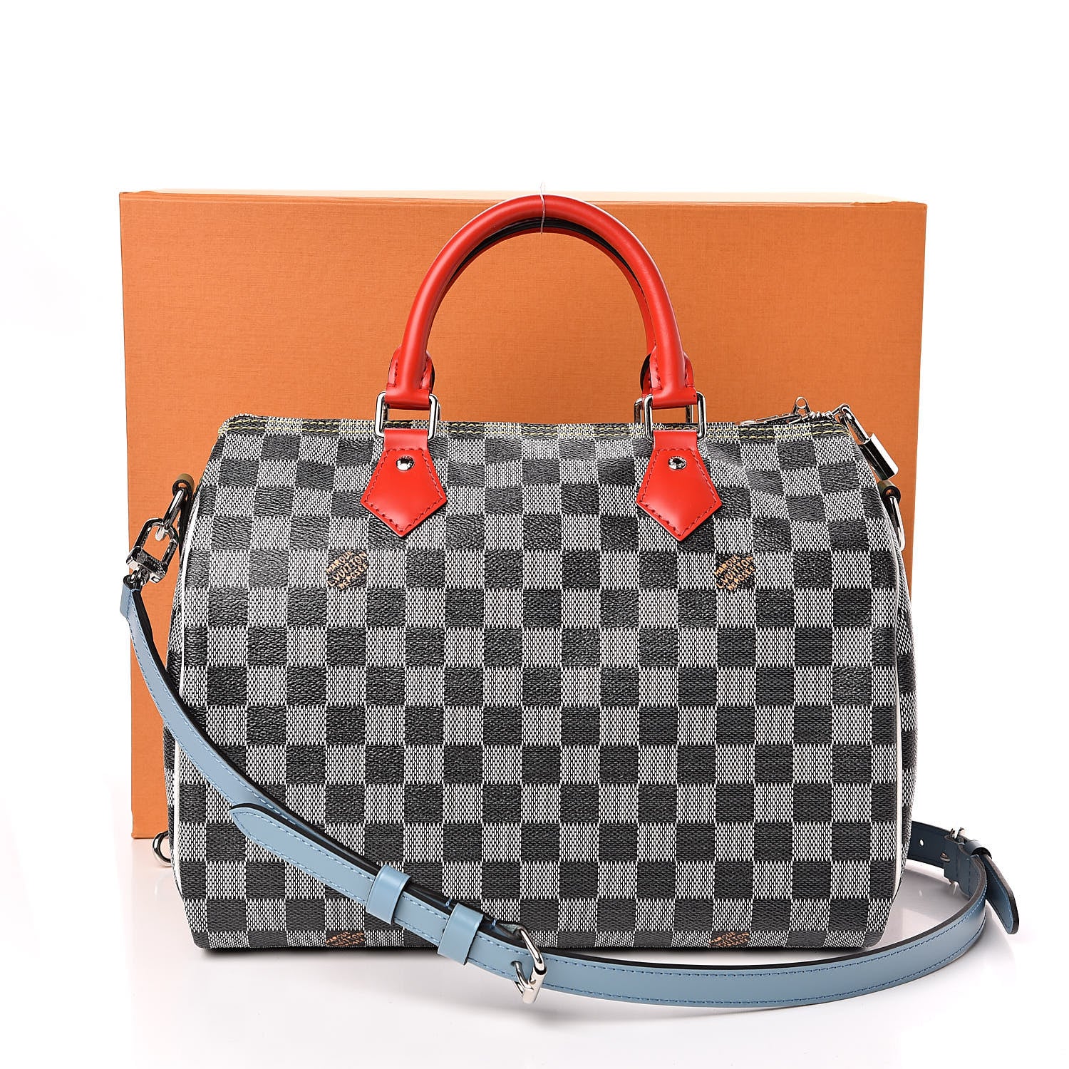 Louis Vuitton Damier Speedy Bandouliere 30 Black White 11 of 11