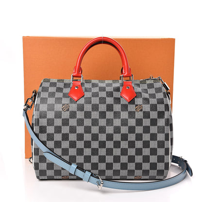 Louis Vuitton Damier Speedy Bandouliere 30 Black White 11 of 11