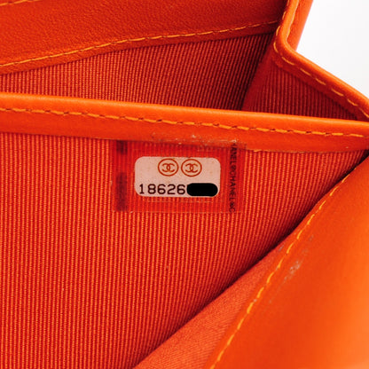 Chanel Python CC Long Flap Wallet Orange 5 of 11