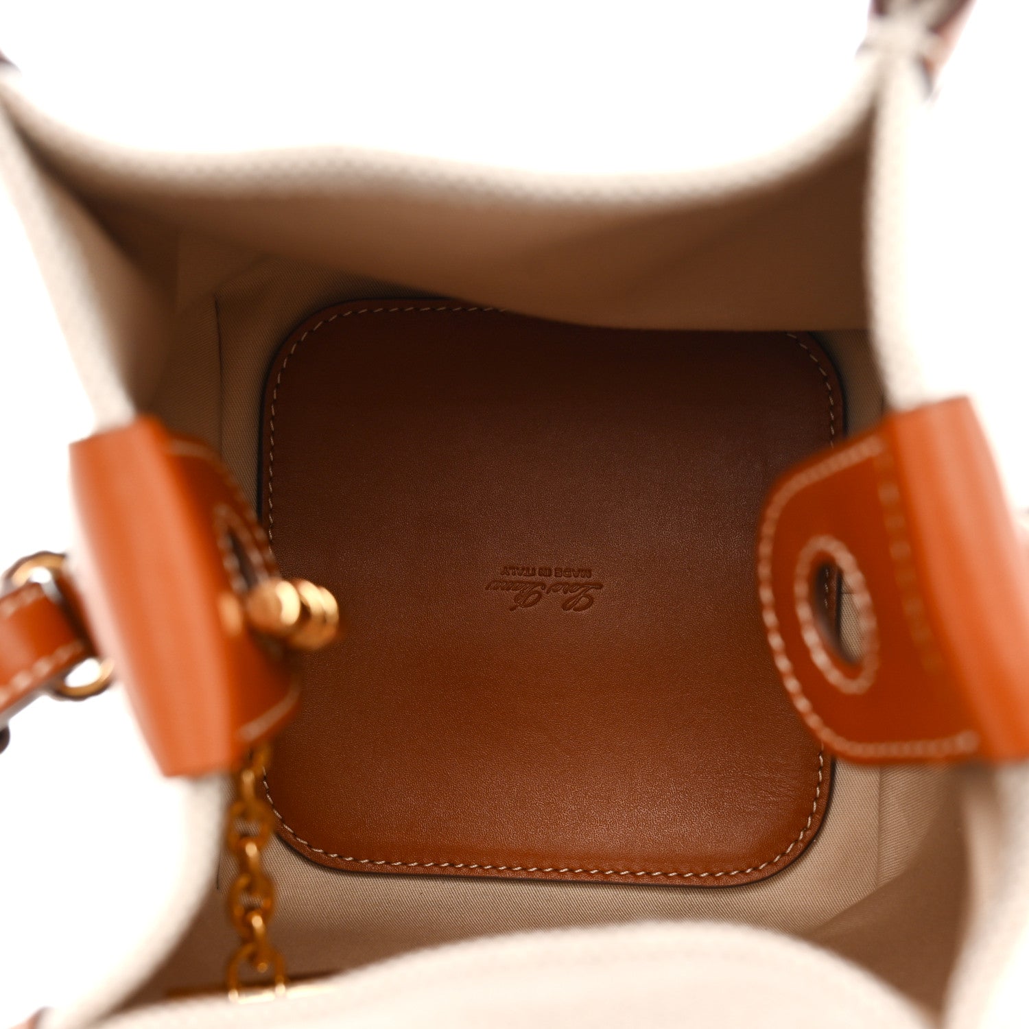Loro Piana Cotton Linen Calfskin Micro Bale Bag Natural Warm Tan 5 of 9