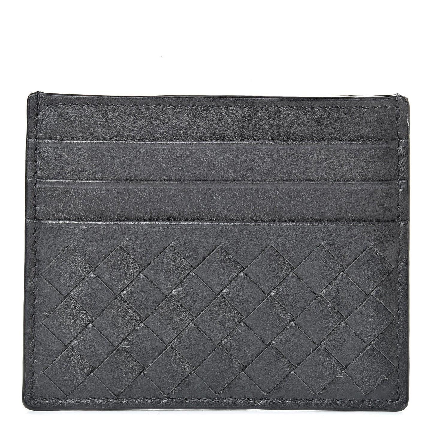 Nappa Intrecciato VN Card Case Ardoise