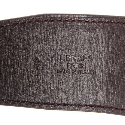 Hermes Epsom Chamonix Reversible 42mm Reversible Belt Strap 90 Capucine Chocolate 3 of 4
