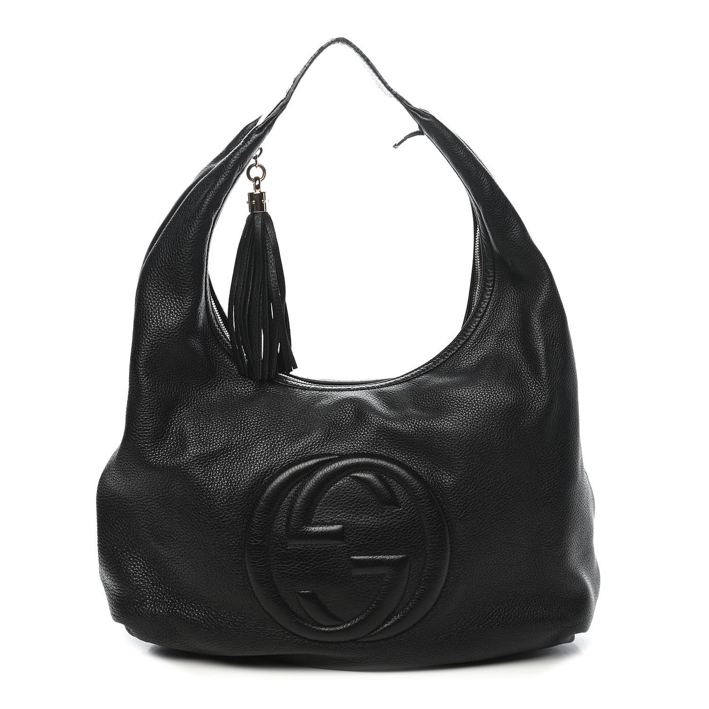 Pebbled Calfskin Soho Hobo Black