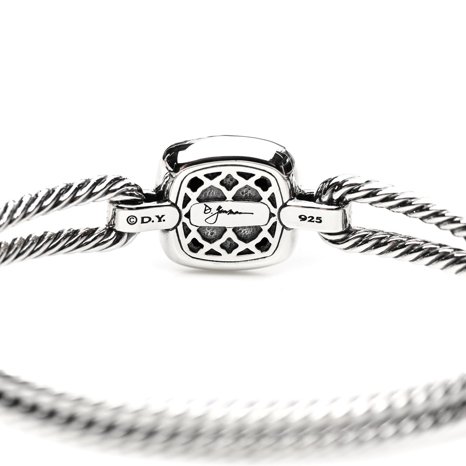 David Yurman Sterling Silver Diamond Albion Cable Bracelet 3 of 4