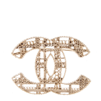 Chanel Chain CC Brooch Pin Light Gold 1 of 5