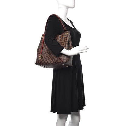Louis Vuitton Damier Ebene Caissa Hobo Cherry 2 of 20