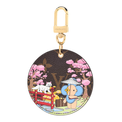 Louis Vuitton Monogram 2021 Christmas Animation Japanese Garden Bag Charm Key Ring Wisteria Pink 1 of 4