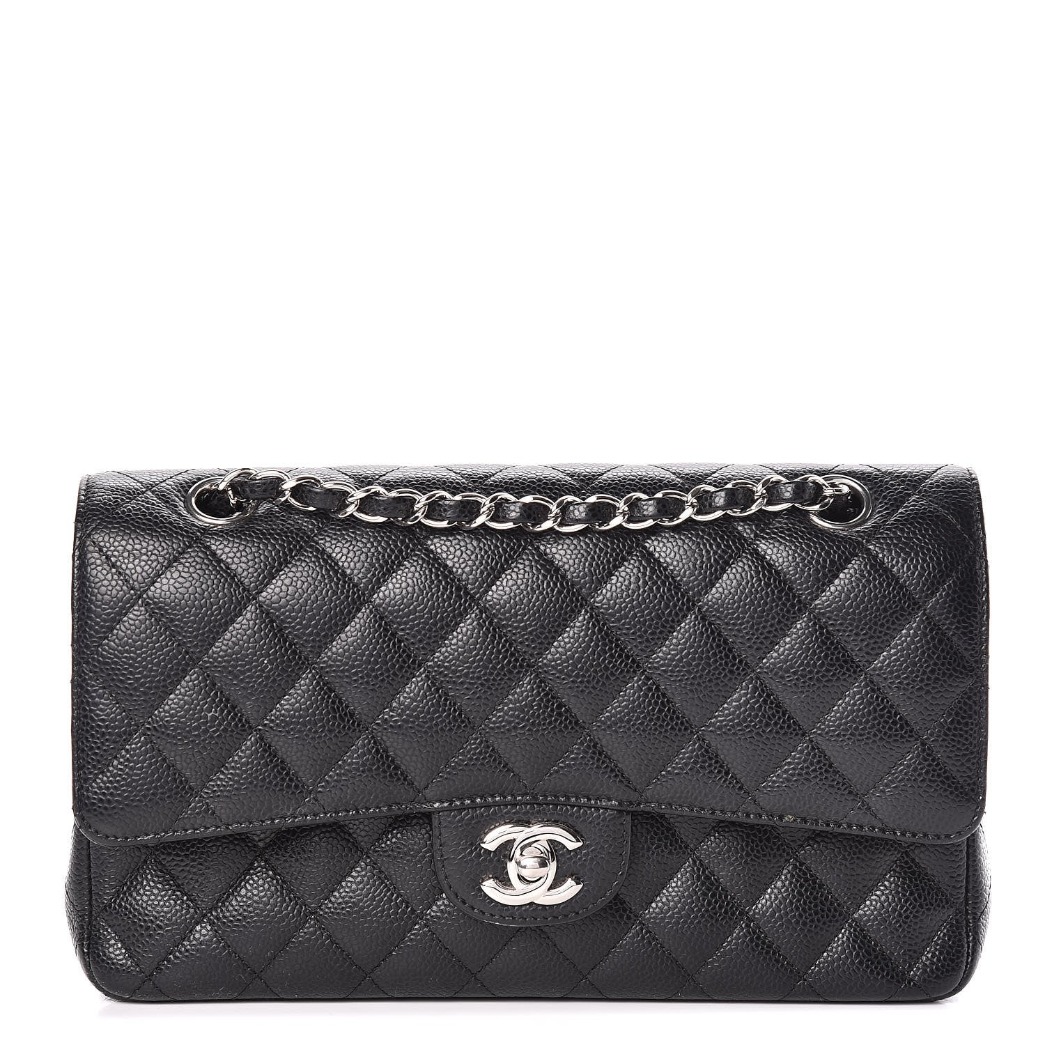 Chanel Caviar Quilted Medium Double Flap Black 1 of 15
