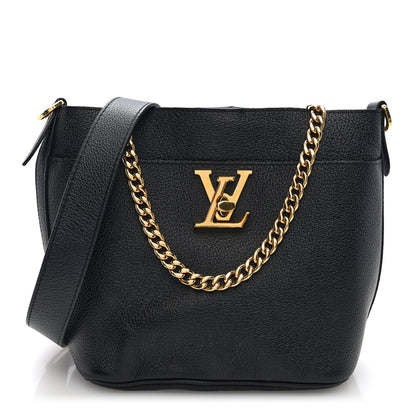 Louis Vuitton Calfskin Lock and Walk Bucket Black 1 of 8