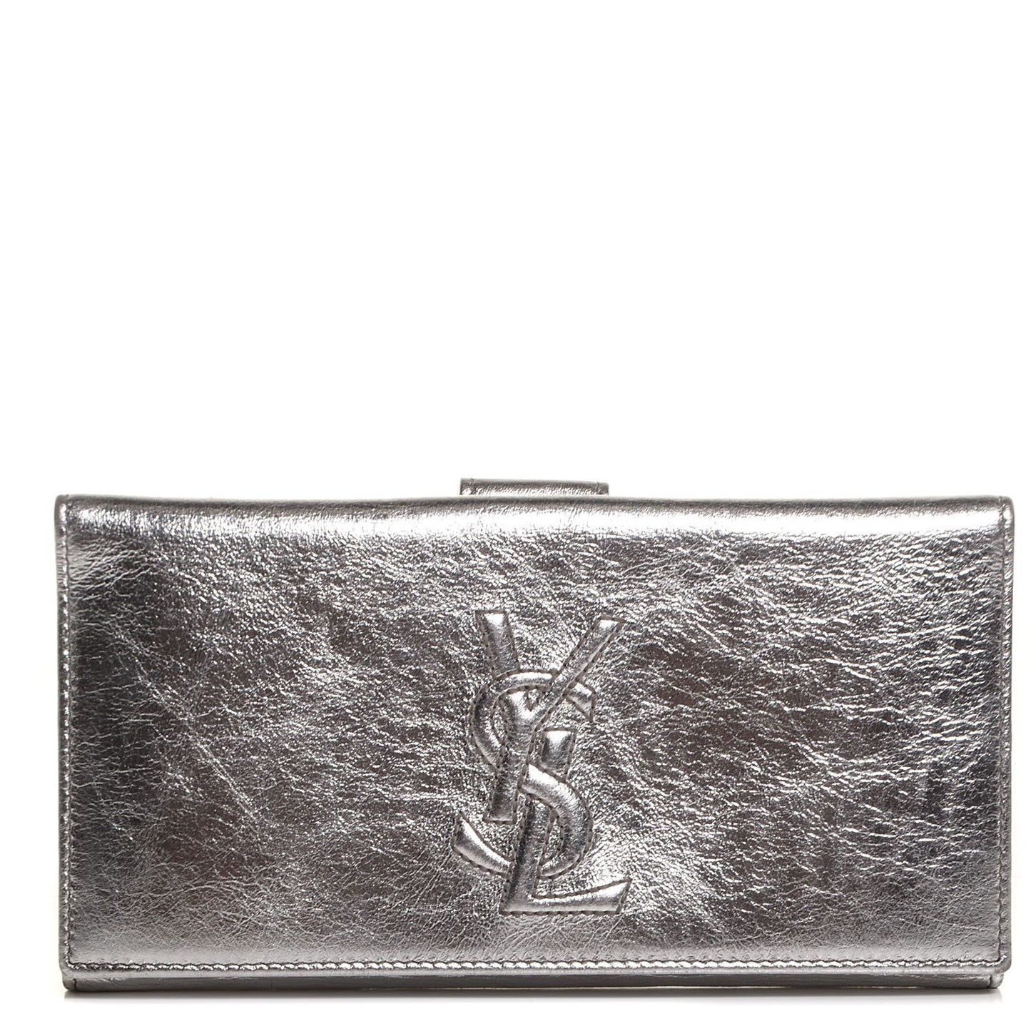 Metallic Leather Belle de Jour Wallet Silver