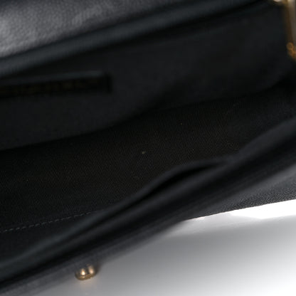 Chanel Caviar Chevron Quilted Medium Boy Flap Black 14 of 17