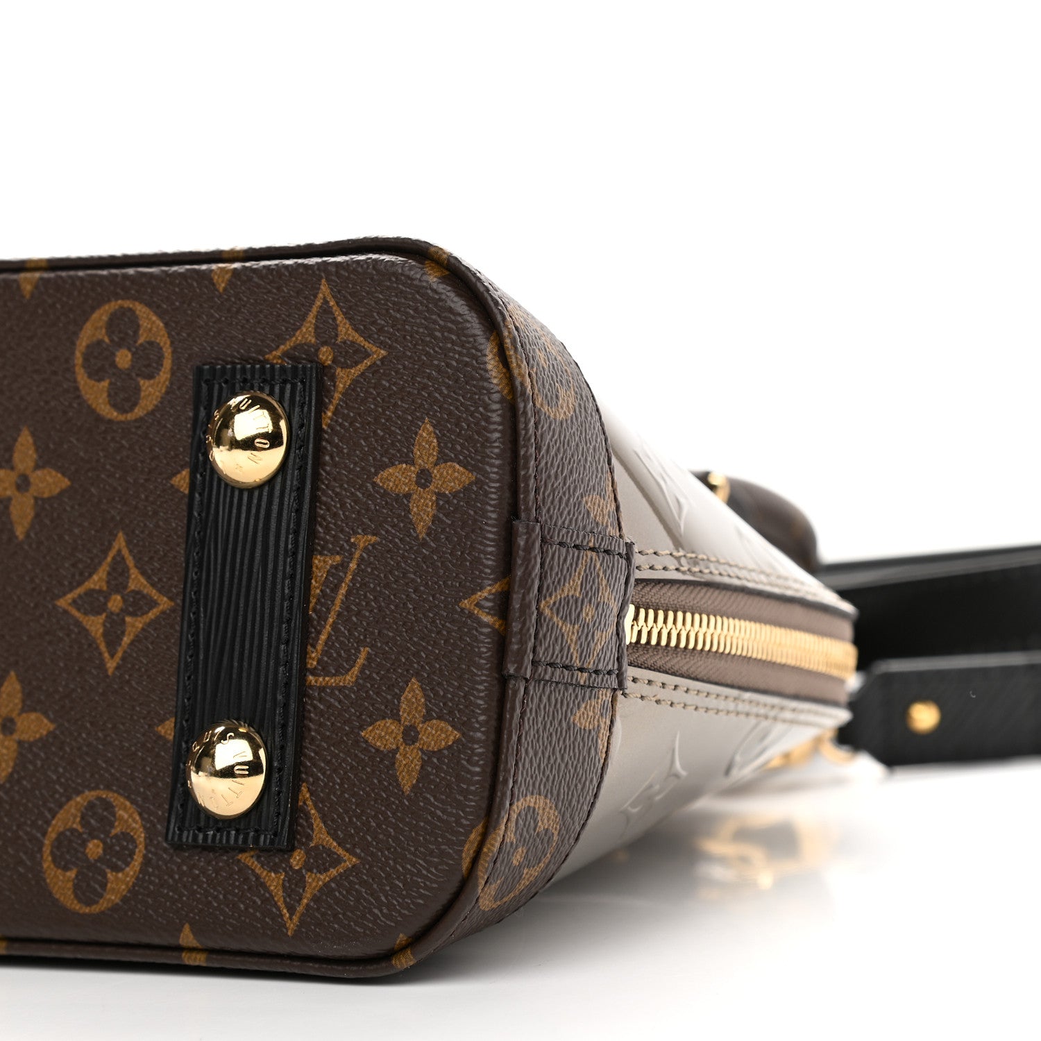 Louis Vuitton Vernis Epi Monogram Alma BB Champagne Metallise 8 of 8