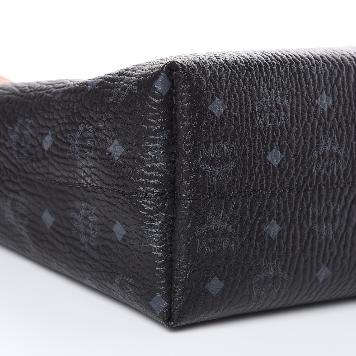 MCM Visetos Medium Anya Shopper Tote Black 7 of 8