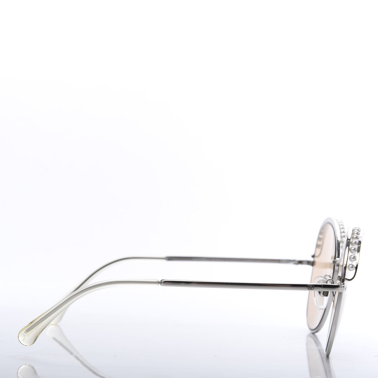 Chanel Pearl Sunglasses 4246-H Silver Beige 3 of 8