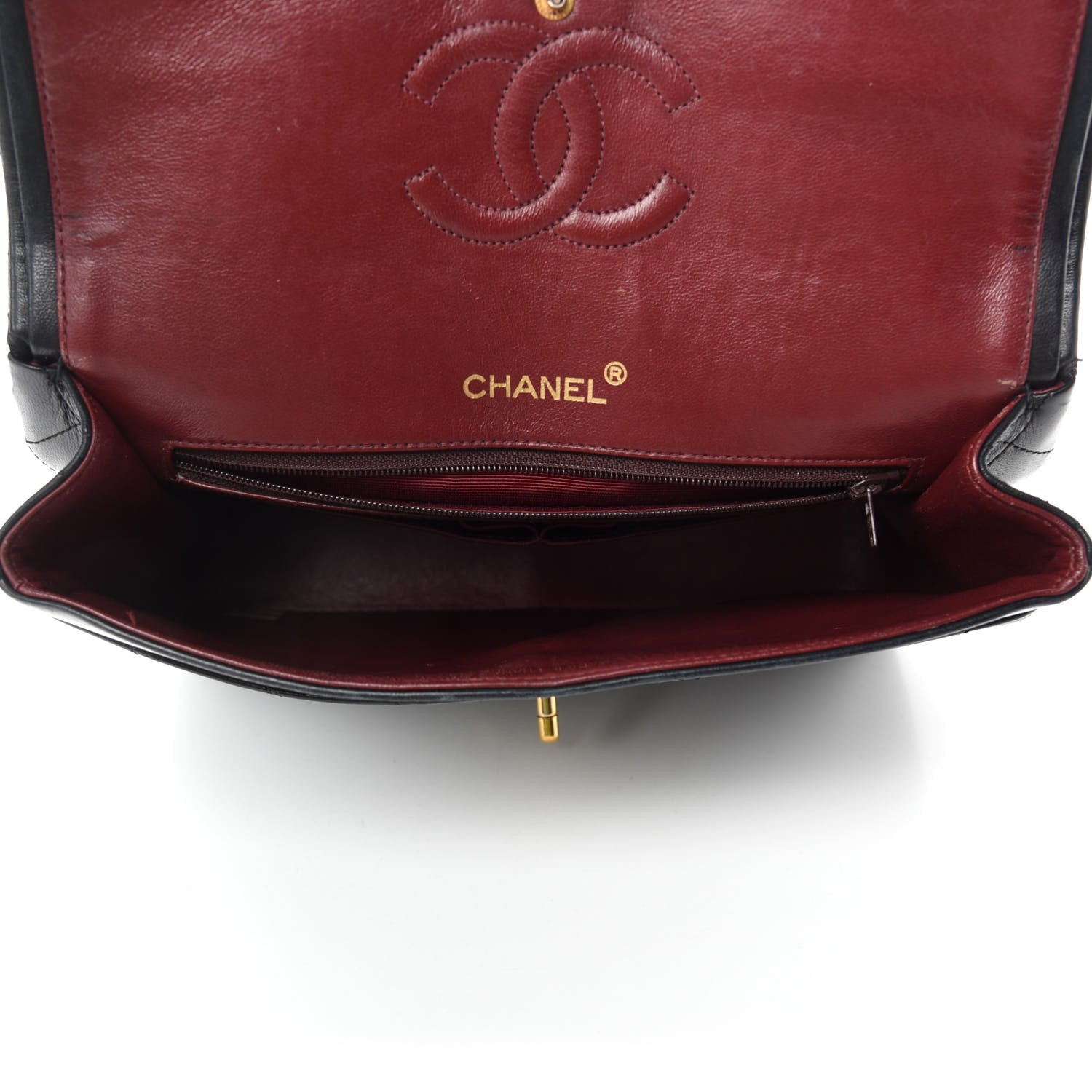 Chanel Lambskin Quilted Medium Double Flap Black 5 of 14