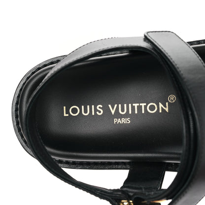Louis Vuitton Lambskin Sunset Comfort Flat Sandal 39 Black 7 of 8