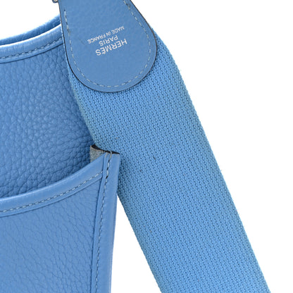 Hermes Taurillon Clemence Evelyne III PM Bleu Paradis 12 of 16