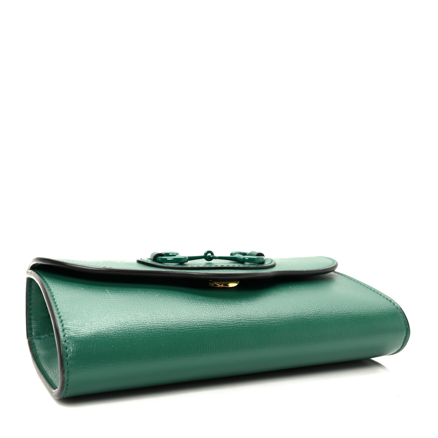 Azalea Calfskin Web Monochrome Mini Horsebit 1955 Chain Shoulder Bag Emerald