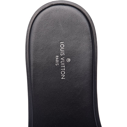 Louis Vuitton Patent Calfskin Monogram LV Black Heart Flat Mules 36 Cacao 7 of 9